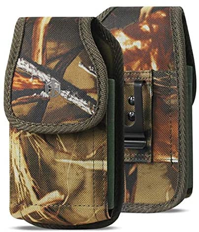 AccessoryHappy Military Grade Cell Phone Belt Case, Rugged Outdoor Pouch Carrying Clip Holster Without Buckle