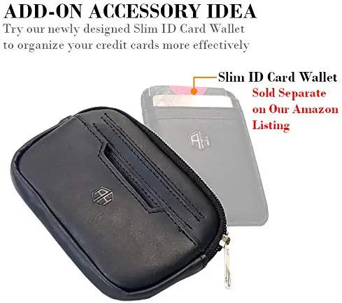 RFID Belt Loop Wallets for Men - Minimalist Genuine Leather Money Carrier Clip Wallet