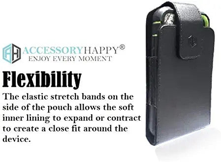 Premium Swivel Leather Cell Phone Carrier Holster for Men Android Pouch Carrying Clip fits Otterbox or Thick Case