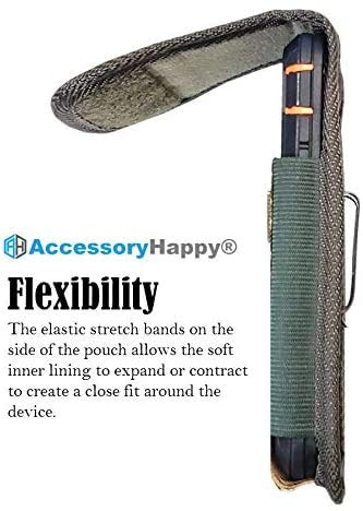 AccessoryHappy Military Grade Cell Phone Belt Case, Rugged Outdoor Pouch Carrying Clip Holster Without Buckle