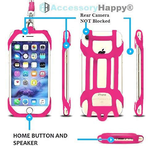 Premium Universal 2 in 1 Lanyard & Card Holder (Hot Pink)