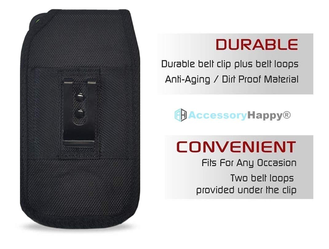 Vertical Military Grade Cell Phone Belt Case, Rugged Outdoor Pouch Carrying Clip