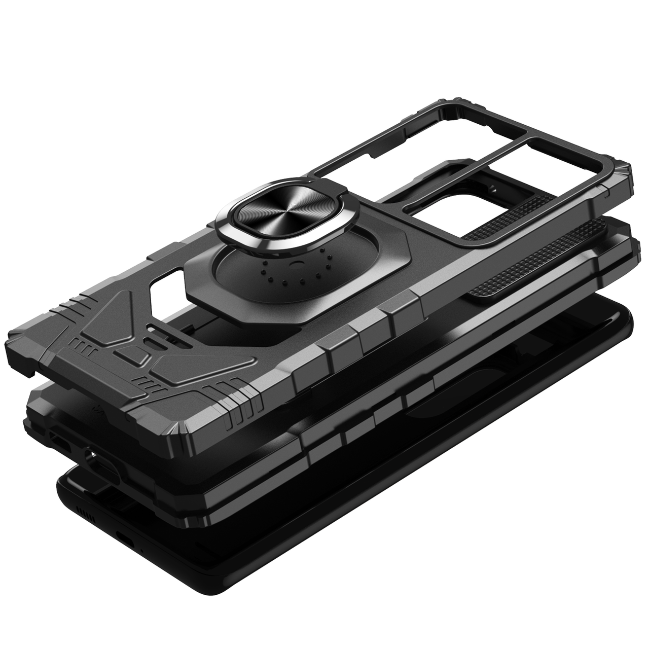 iPhone 13 Case with Built-in Rotating Kick Stand Magnetic Magnet Protective Phone Case for iPhone 13 iPhone-BLACK