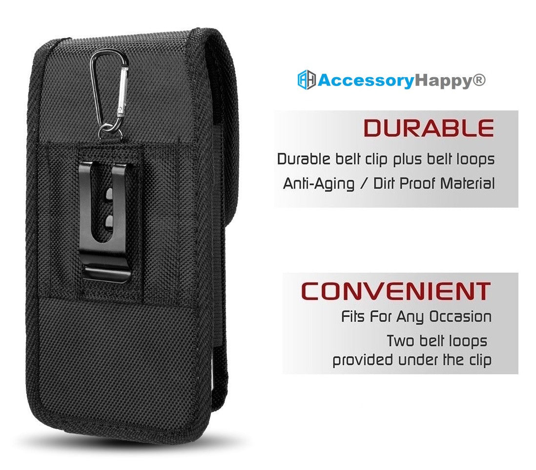 Vertical Military Grade Holster Belt Case, Rugged Pouch Hip Tactical Outdoor Carrying Holsters Belt Fits with OtterBox LifeProof Heavy Duty Case
