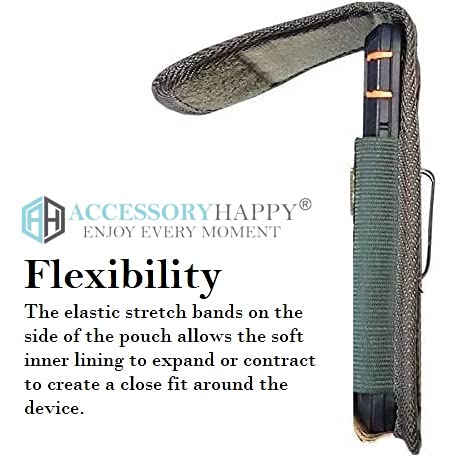 AccessoryHappy Military Grade Cell Phone Belt Case, Rugged Outdoor Pouch Carrying Clip Holster Without Buckle