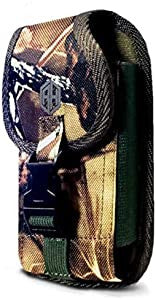 Premium Vertical Canvas Case w/ Buckle, Rugged Pouch Holster Flip Phone Belt Case Fits Kyocera Cadence LTE, Dura XTP, Dura XV E4520 Case, Dura XV Plus, Dura XE, Convoy 4, Most Large FLIP Phone