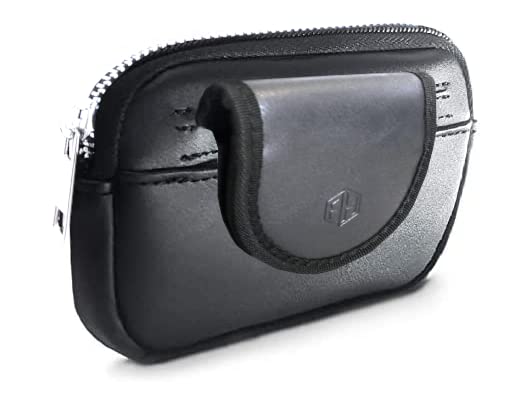 AccessoryHappy RFID Belt Loop Wallets for Men - Minimalist Genuine Leather Money Carrier Clip Wallet