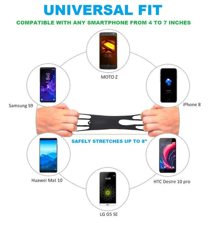 AccessoryHappy AH Universal Heavy Duty Cell Phone Carrying Lanyard Leash Neck Strap Tether Holder Quick Release Buckle Smart Cell Holder Case for iPhone, Galaxy & Most Smartphone Black