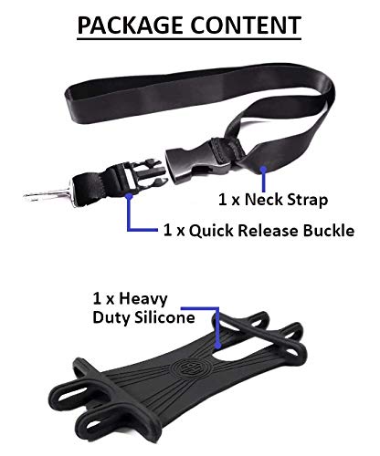 AH Universal Heavy Duty Cell Phone Carrying iPhone Lanyard Leash Neck Strap Tether Holder Quick Release Buckle Smart Cell Phone Credit Card Holder Case for iPhone, Galaxy & Most Smartphone