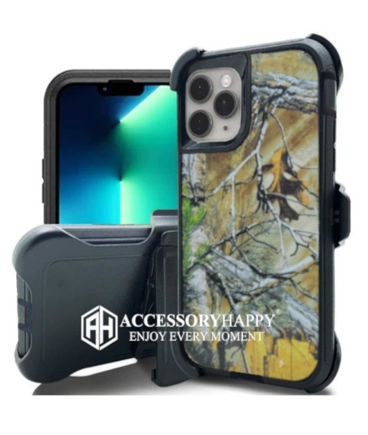 Armor Rugged Defender Case for iPhone 11 (6.1") Protective Case with Belt Clip Holster, Heavy Duty-CAMO