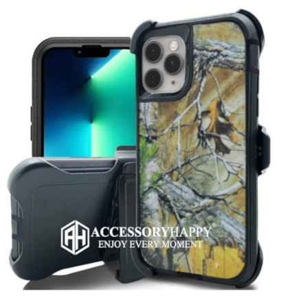 Armor Rugged Defender Case for iPhone 11 PRO Max(6.5") Protective Case with Belt Clip Holster, Heavy Duty-CAMO