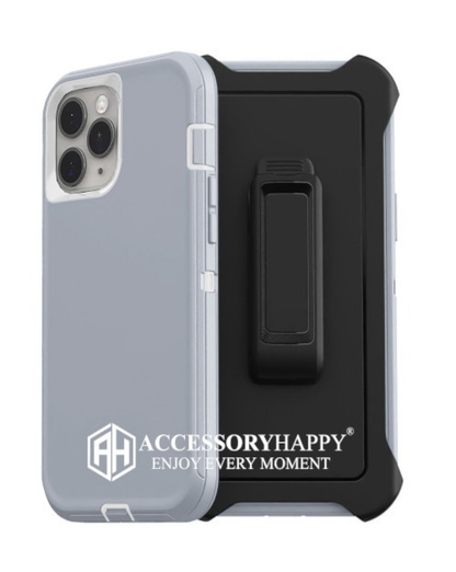 Armor Rugged Defender Case for iPhone 11 (6.1") Protective Case with Belt Clip Holster, Heavy Duty-GRAY