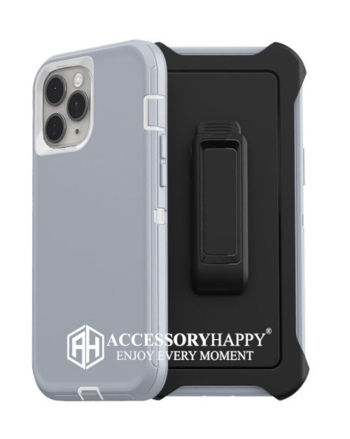Armor Rugged Defender Case for iPhone 11 (6.1") Protective Case with Belt Clip Holster, Heavy Duty-GRAY