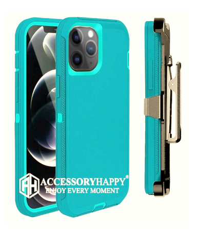 Armor Rugged Defender Case for iPhone 11 (6.1") Protective Case with Belt Clip Holster, Heavy Duty-TEAL