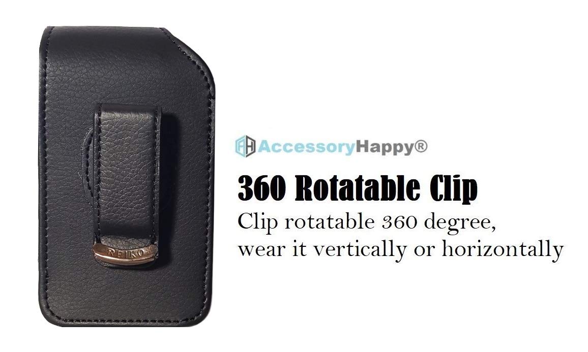Premium AccessoryHappy Cell Phone Case, Rugged Pouch Holster Flip Phone Belt Case Fits Kyocera Cadence LTE, DuraXTP, DuraXV LTE, DuraXV Plus, DuraXE, Convoy 4, Most Large FLIP Phones