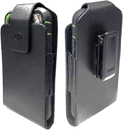 Premium Swivel Leather Men Cell Phone Hip Belt Clip Holder Holster Pouch, Compatible with LG iPhone 6 7 8 11 Pro iPhone X Samsung Galaxy S7 S9 S10e Holster Belt Case Fits Slim Thin Case