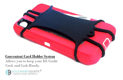 AccessoryHappy AH Universal Heavy Duty Cell Phone Carrying Lanyard Leash Neck Strap Tether Holde - Smart Cell Phone Credit Card Holder Case for iPhone, Galaxy & Most Smartphone