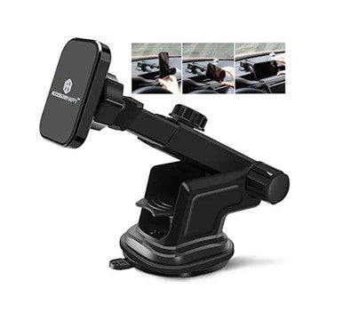 Phone Holder Magnetic Mount for Office Desk Dashboard Windshield Phone Mount Sturdy Adjustable Multi-Angle Car Mount Holder Stand with Adjustable Telescopic Arm for All Cell Phones & Garmin GPS