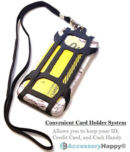 Premium Universal 2 in 1 Lanyard & Card Holder (Black)
