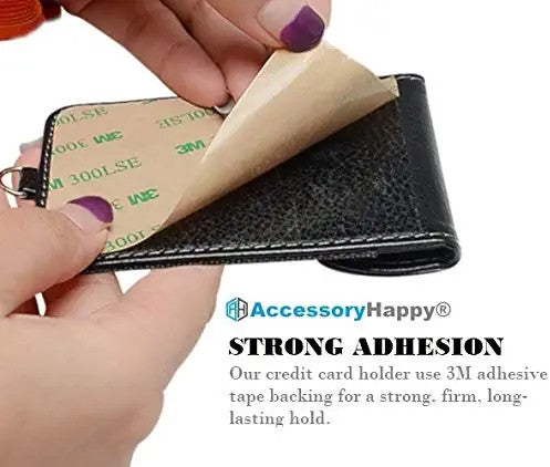 Universal 2 in 1 Lanyard & Sticker Wallet Leash Credit Card Holder Case, Cell Phone Gear Neck Strap Adhesive Stick on Holder Pocket for iPhone and Android Phones