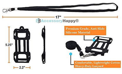 Premium Universal 2 in 1 Lanyard & Card Holder (Black)