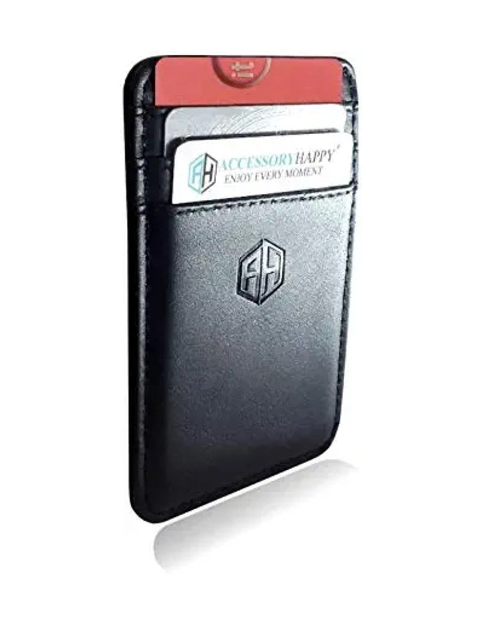 Mens Slim Wallet, Minimalist Thin Front Pocket GENUINE Leather Credit Card Holder with RFID Blocking for Work Travel