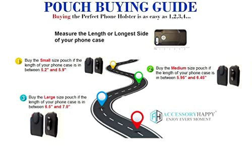 Premium Neoprene Swivel Cell Phone Carrier Holster Men Cell Phone Belt Holder Rugged Clip Belt Phone Pouch Fit Defender or Thick Case