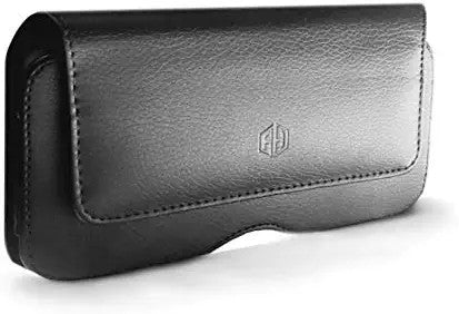 Horizontal Premium iPhone Cell Phone Belt Pouch,Leather Belt Case Fit with Otterbox Defender Case/Lifeproof Case/Battery Case On