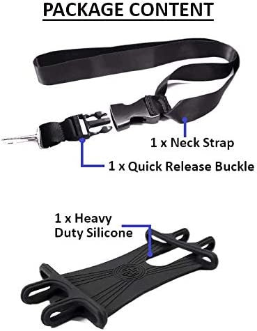 AH Universal Heavy Duty Cell Phone Carrying Lanyard Leash Neck Strap Tether Holder Quick Release Buckle Smart Cell Phone Credit Card Holder Case for iPhone, Galaxy & Most Smartphone