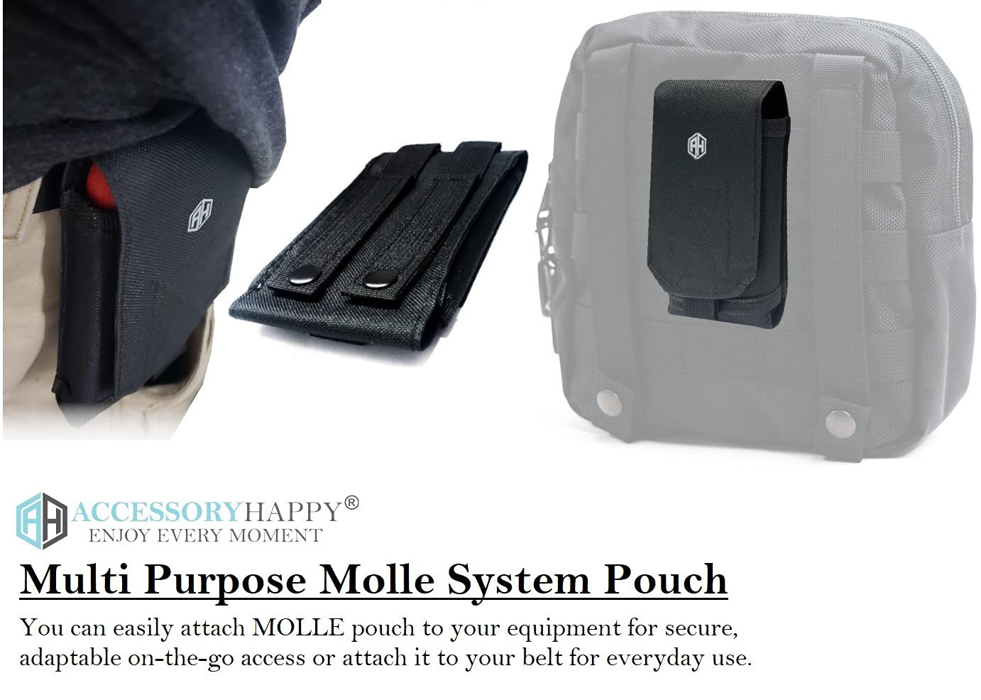 Universal Premium Cell Phone Pouch Holster Belt Tactical Holster Molle Pouch & Belt Phone Holder for Men for iPhone Samsung and All Smartphone