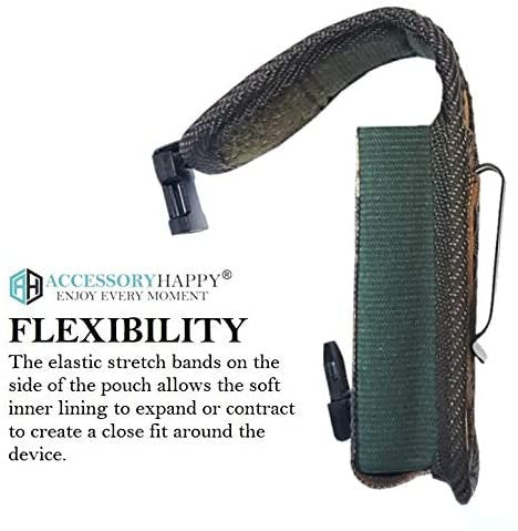 Premium Vertical Canvas Case w/ Buckle, Rugged Pouch Holster Flip Phone Belt Case Fits Kyocera Cadence LTE, Dura XTP, Dura XV E4520 Case, Dura XV Plus, Dura XE, Convoy 4, Most Large FLIP Phone