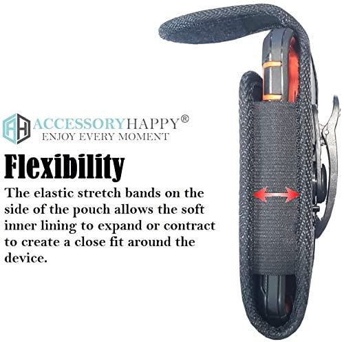 Premium Neoprene Swivel Cell Phone Carrier Holster Men Cell Phone Belt Holder Rugged Clip Belt Phone Pouch Fit Defender or Thick Case