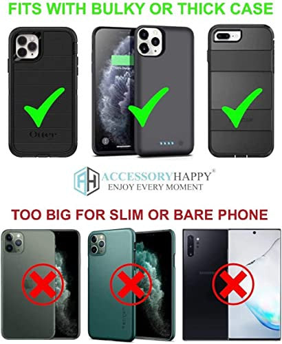 Premium Neoprene Swivel Cell Phone Carrier Holster Men Cell Phone Belt Holder Rugged Clip Belt Phone Pouch Fit Defender or Thick Case