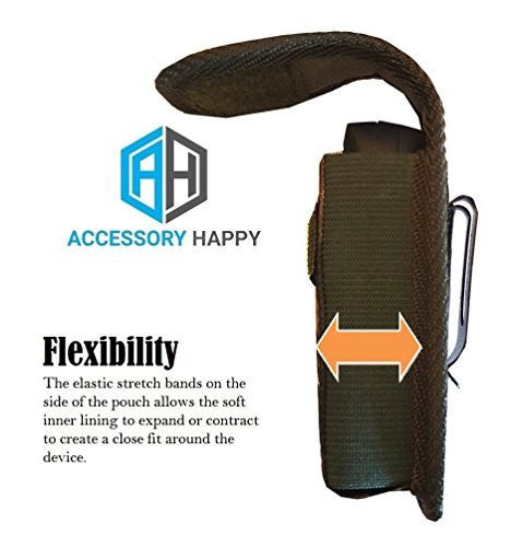 Premium Vertical Canvas Case, Rugged Pouch Holster Flip Phone Belt Case Fits Kyocera Cadence LTE, Dura XTP, Dura XV E4520 Case, Dura XV Plus, Dura XE, Convoy 4, Most Large FLIP Phone