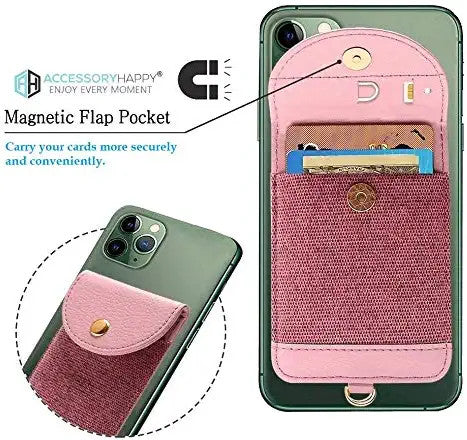 Universal 2 in 1 Lanyard & Sticker Wallet Leash Credit Card Holder Case, Cell Phone Gear Neck Strap Adhesive Stick on Holder Pocket for iPhone and Android Phones
