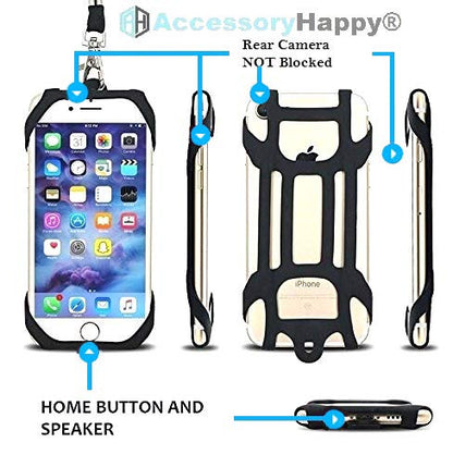 Premium Universal 2 in 1 Lanyard & Card Holder (Black)