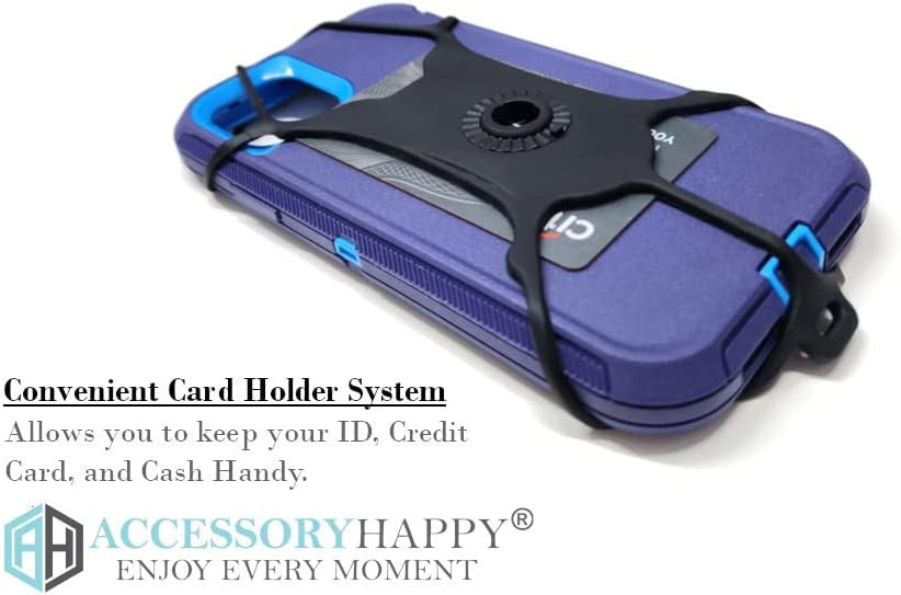 AccessoryHappy AH Universal Heavy Duty Cell Phone Carrying Lanyard Leash Neck Strap Tether Holder Quick Release Buckle Smart Cell Holder Case for iPhone, Galaxy & Most Smartphone Black
