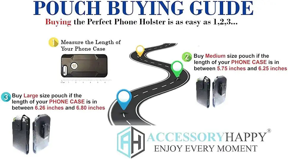 Premium Swivel Leather Cell Phone Carrier Holster for Men Android Pouch Carrying Clip fits Otterbox or Thick Case