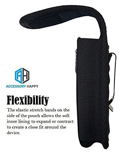 Premium Vertical Canvas Case, Rugged Pouch Holster Flip Phone Belt Case Fits Kyocera Cadence LTE, Dura XTP, Dura XV E4520 Case, Dura XV Plus, Dura XE, Convoy 4, Most Large FLIP Phone