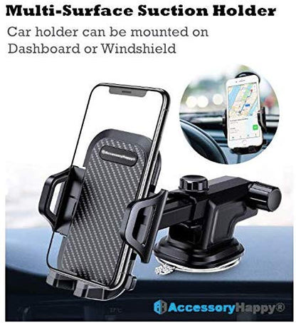 Universal Car Phone Holder for Dashboard Windshield Phone Car Mount Adjustable Multi-Angle Car Cellphone Holders Stand for iPhone 11 or Cell Phone iPhone Galaxy Smartphones