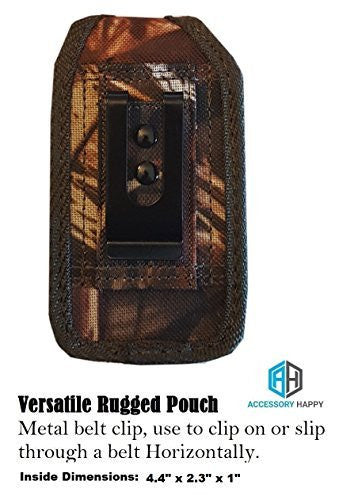 Premium Vertical Canvas Case, Rugged Pouch Holster Flip Phone Belt Case Fits Kyocera Cadence LTE, Dura XTP, Dura XV E4520 Case, Dura XV Plus, Dura XE, Convoy 4, Most Large FLIP Phone