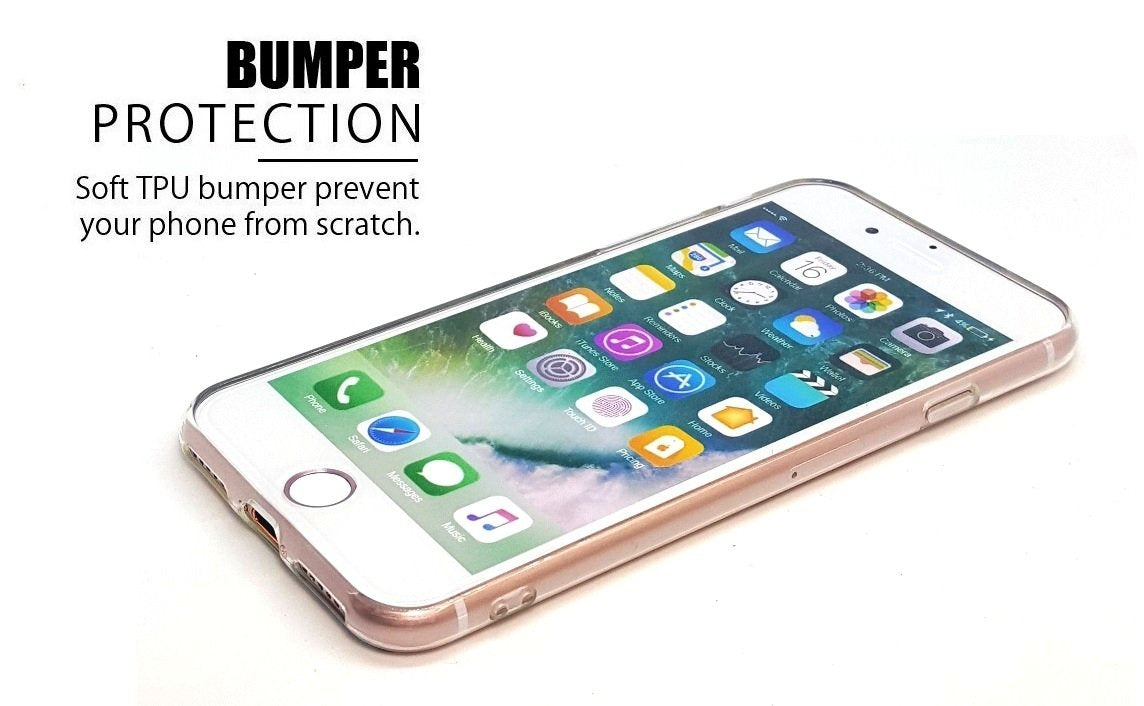 AccessoryHappy Little Mermaid Case, Ultra Thin Slim Crystal Clear Soft Flexible TPU Case Cover for iPhone 7 (Ariel & Sebastian)