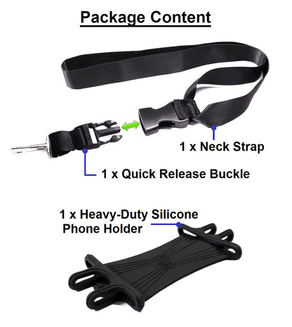 AccessoryHappy AH Universal Heavy Duty Cell Phone Carrying Lanyard Leash Neck Strap Tether Holde - Smart Cell Phone Credit Card Holder Case for iPhone, Galaxy & Most Smartphone