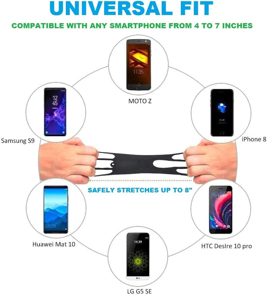 AccessoryHappy AH Universal Heavy Duty Cell Phone Carrying Lanyard Leash Neck Strap Tether Holder Quick Release Buckle Smart Cell Holder Case for iPhone, Galaxy & Most Smartphone Black