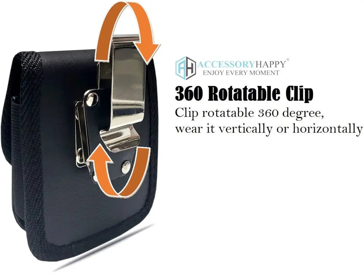 AH Premium 360 Rotating Military Grade Men Phone Belt Construction Holster Pouch, for Samsung Flip 4 5G, Z Flip 3 Holster, Mot Razr 5G