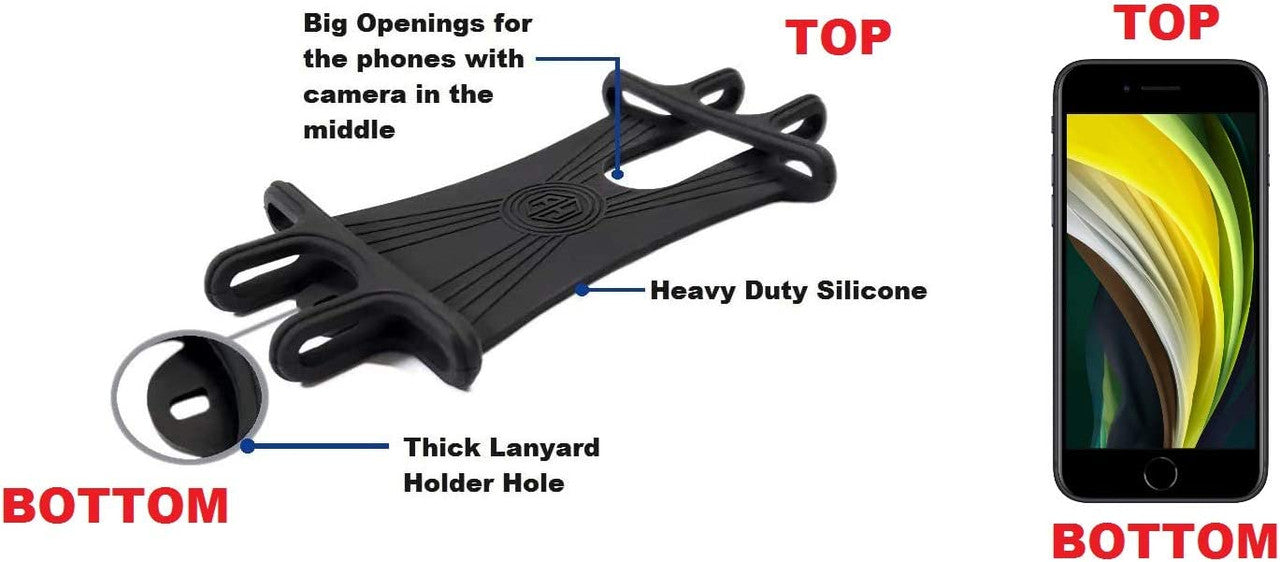 AH Universal Heavy Duty Cell Phone Carrying Lanyard Leash Neck Strap Tether Holder Quick Release Buckle Smart Cell Phone Credit Card Holder Case for iPhone, Galaxy & Most Smartphone