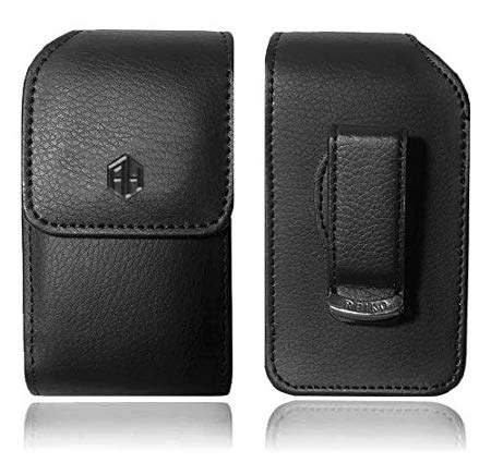 Premium AccessoryHappy Cell Phone Case, Rugged Pouch Holster Flip Phone Belt Case Fits Kyocera Cadence LTE, DuraXTP, DuraXV LTE, DuraXV Plus, DuraXE, Convoy 4, Most Large FLIP Phones