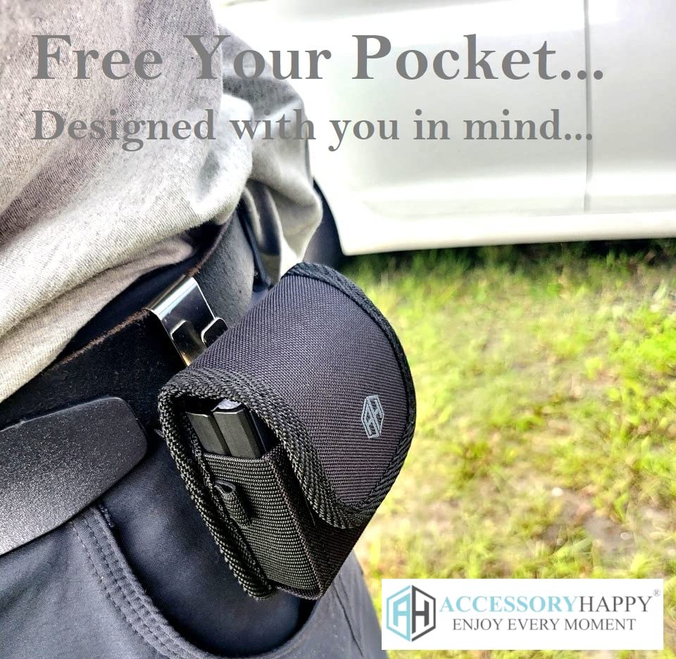 AH Premium 360 Rotating Military Grade Men Phone Belt Construction Holster Pouch, for Samsung Z Flip 4 5G, Z Flip3, Mot Razr 5G