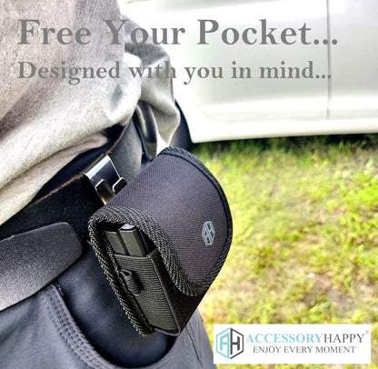 AH Premium 360 Rotating Military Grade Men Phone Belt Construction Holster Pouch, for Samsung Z Flip 4 5G, Z Flip3, Mot Razr 5G