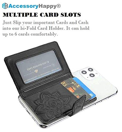 Universal Adhesive Wallet/Card Holder, Credit Card Holder for Back of Phone Pocket 3M Adhesive Sticker Card Pouch Sleeve for iPhone/Samsung Galaxy and Most Smartphones (Butterfly Black)